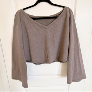 Lululemon Off Shoulder Cropped Long Sleeve